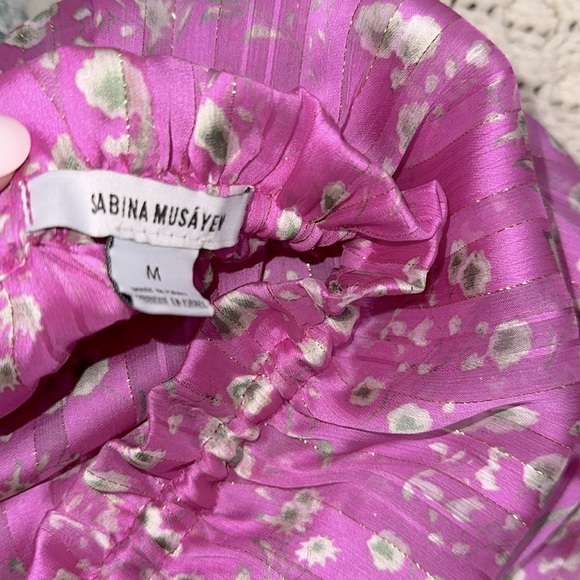 Sabina Musayev Pink Floral maxi Skirt size medium - Picture 5 of 7